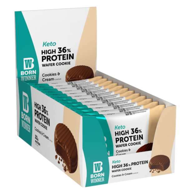 Born Winner Keto High 36% Protein Wafer Cookie 12vnt X 60g