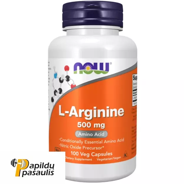 NOW L-Arginine 500mg 100 Veg. kaps