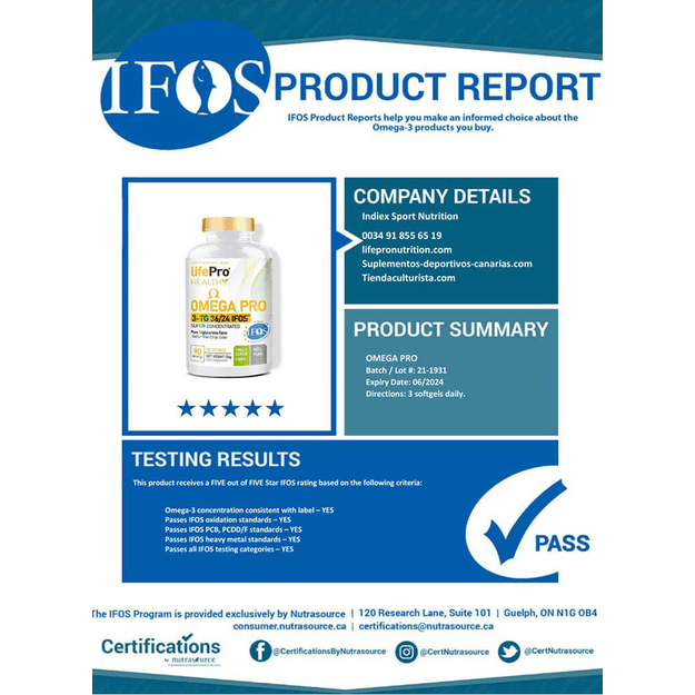 Life Pro Omega 3 Pro IFOS 180 kaps 60% 