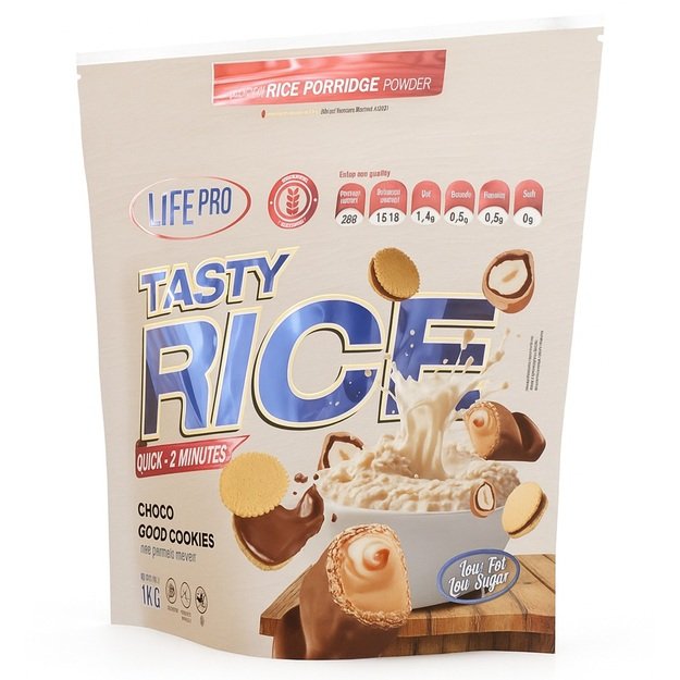 LIFE PRO Cream of Rice 1kg - ryžių košė Choco Good Cookies