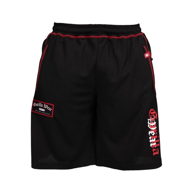 Gorilla Wear Marlow Mesh Shorts - Black/Red