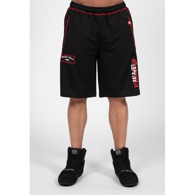 Gorilla Wear Marlow Mesh Shorts - Black/Red