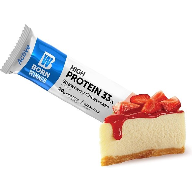 Born Winner Active Strawberry Cheesecake 12 vnt x 60 g