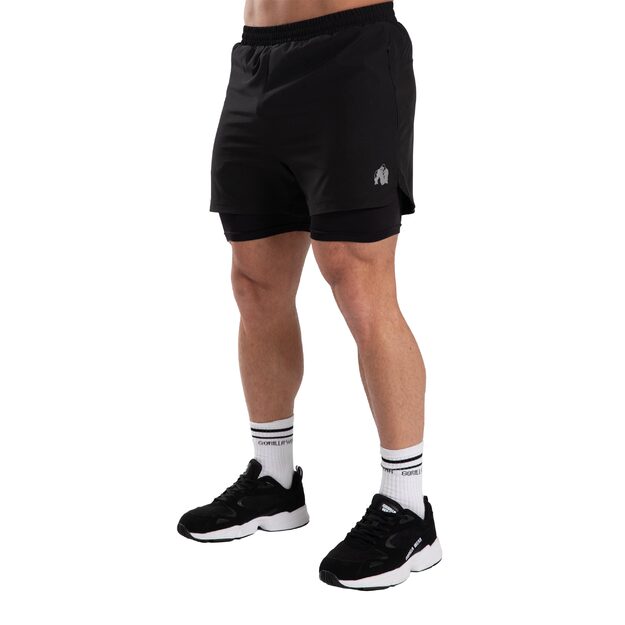  Gorilla Wear Cortez 2-In-1 Shorts - Black