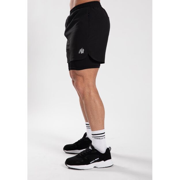 Gorilla Wear Cortez 2-In-1 Shorts - Black