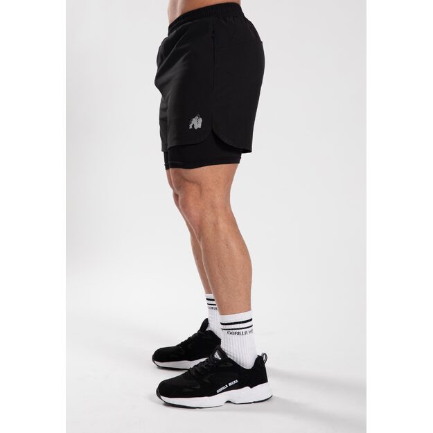  Gorilla Wear Cortez 2-In-1 Shorts - Black