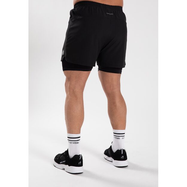  Gorilla Wear Cortez 2-In-1 Shorts - Black