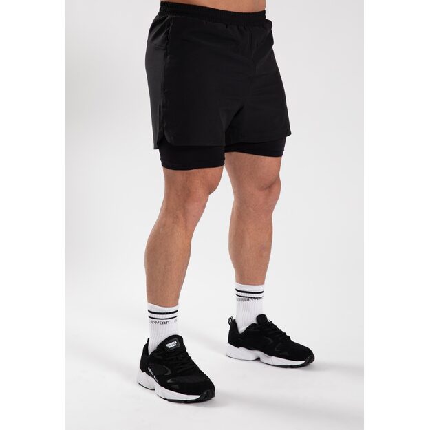  Gorilla Wear Cortez 2-In-1 Shorts - Black