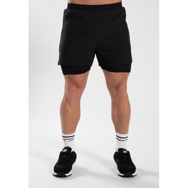  Gorilla Wear Cortez 2-In-1 Shorts - Black