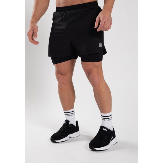  Gorilla Wear Cortez 2-In-1 Shorts - Black