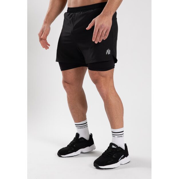 Gorilla Wear Cortez 2-In-1 Shorts - Black