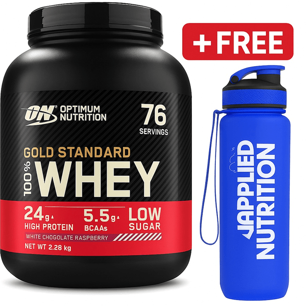 ON 100% Whey Gold Standard 2270 g White Chocolate Raspberry + Dovana