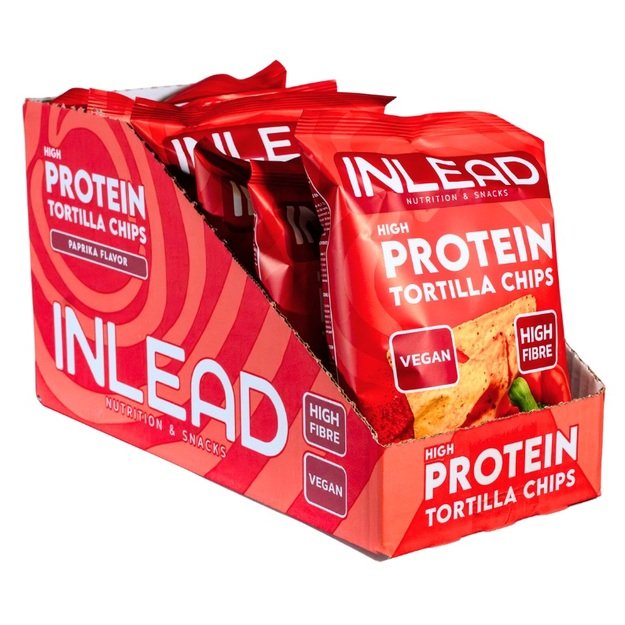 Inlead High Protein Tortilla Chips 6 x 50 g Paprika