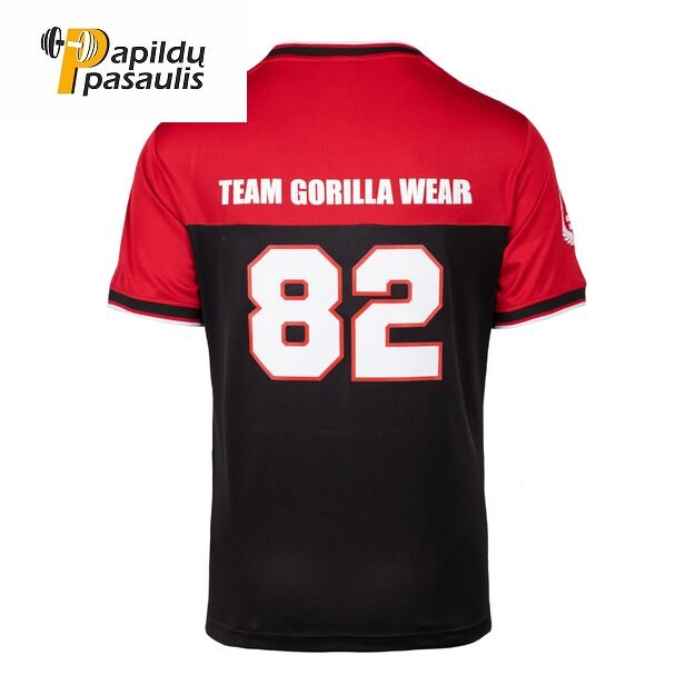 Gorilla Wear Trenton Football Jersey - Black/Red