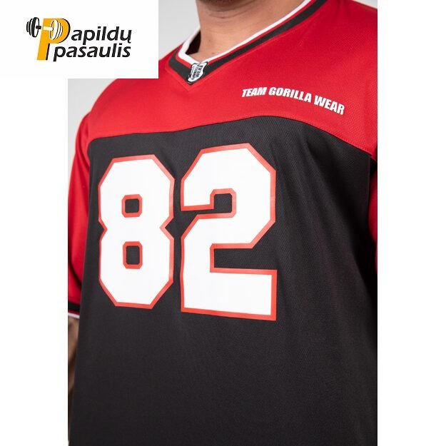 Gorilla Wear Trenton Football Jersey - Black/Red