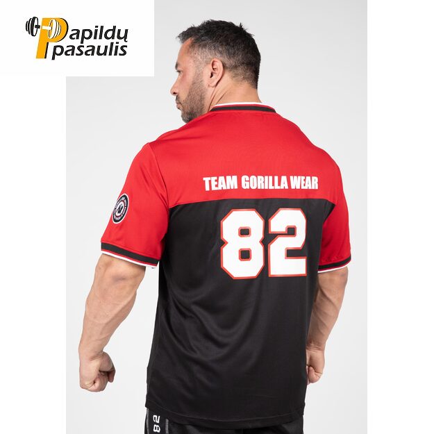 Gorilla Wear Trenton Football Jersey - Black/Red