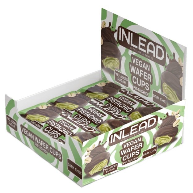 Inlead Wafer Cups -15 x 50 g Vegan Pistachio Dark Choc