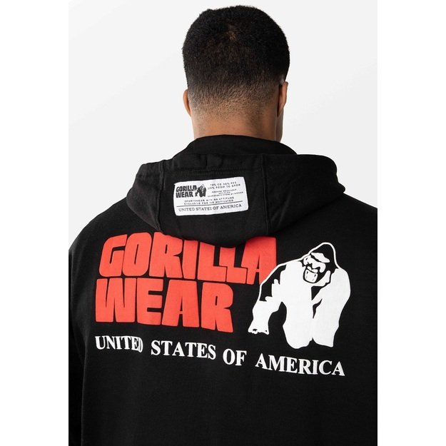 Gorilla Wear Classic Oversized Zipped Hoodie - Black