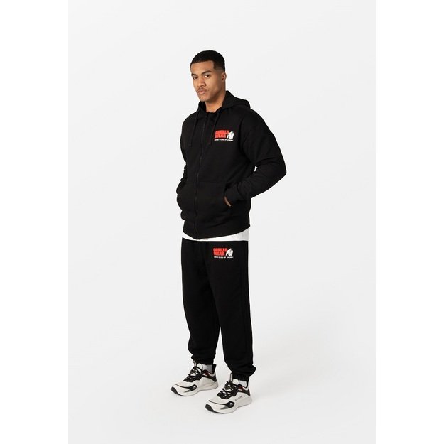 Gorilla Wear Classic Oversized Zipped Hoodie - Black