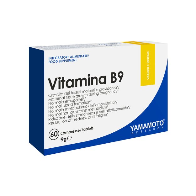 Yamamoto Research Vitaminas B9 Folio rūgštis 400mcg 60 tabl.