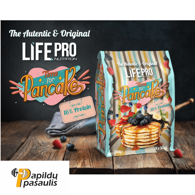 Life Pro Fit Food Pancakes 8 vnt po 30 gr. (iškepti blynai)