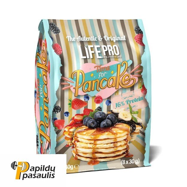 Life Pro Fit Food Pancakes 8 vnt po 30 gr. (iškepti blynai)