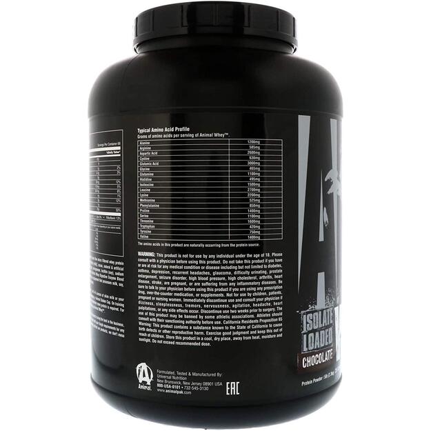 Universal Nutrition® Animal Isolate loaded whey protein 2.3kg