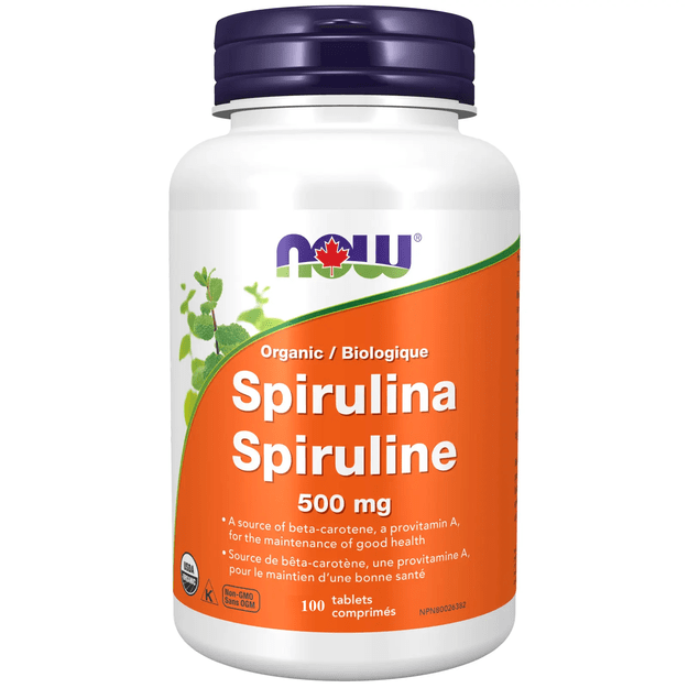 NOW Organic Spirulina 500mg 100 Tabl.