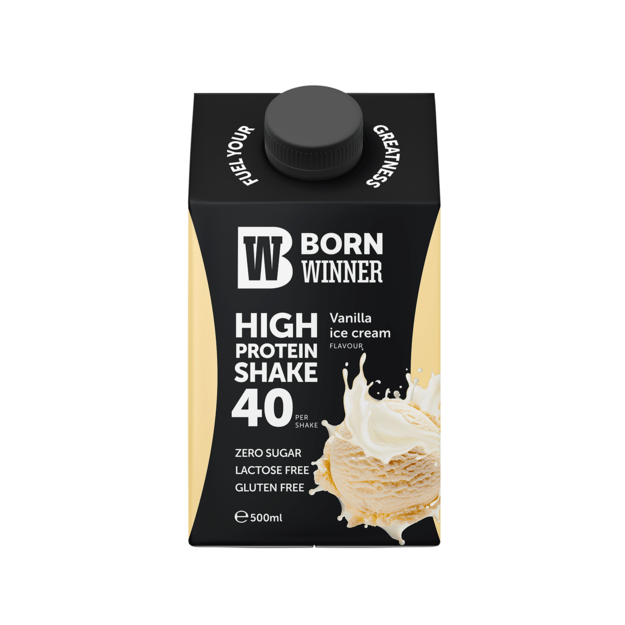 Born Winner Protein Shake – Vanilla Ice Cream 500 ml