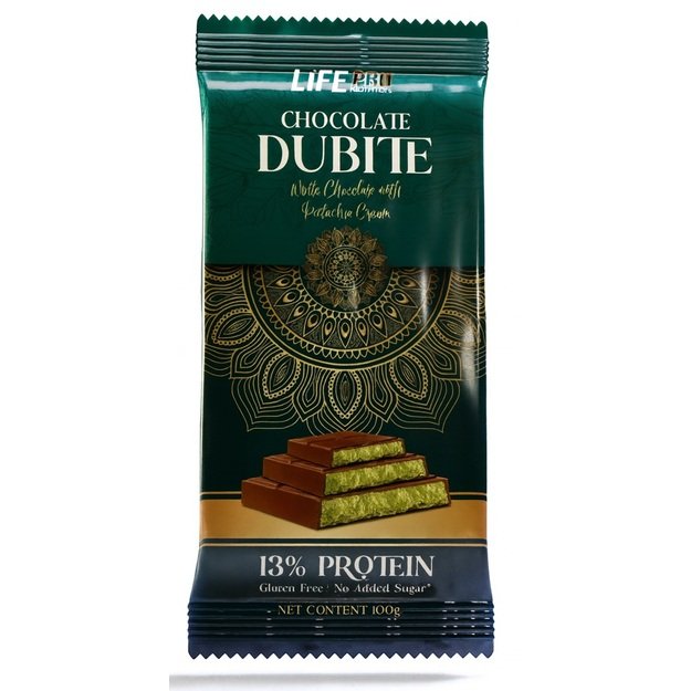 Life Pro Fit Food Dubite Chocolate Bar 13% Protein 100g