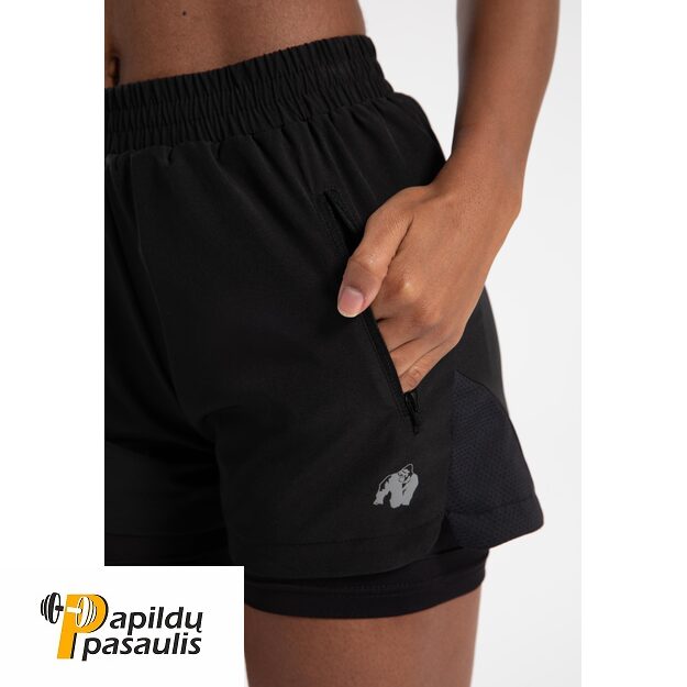 Gorilla Wear Katy 2-In-1 Shorts - Black