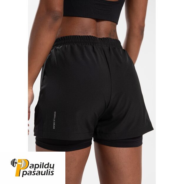 Gorilla Wear Katy 2-In-1 Shorts - Black