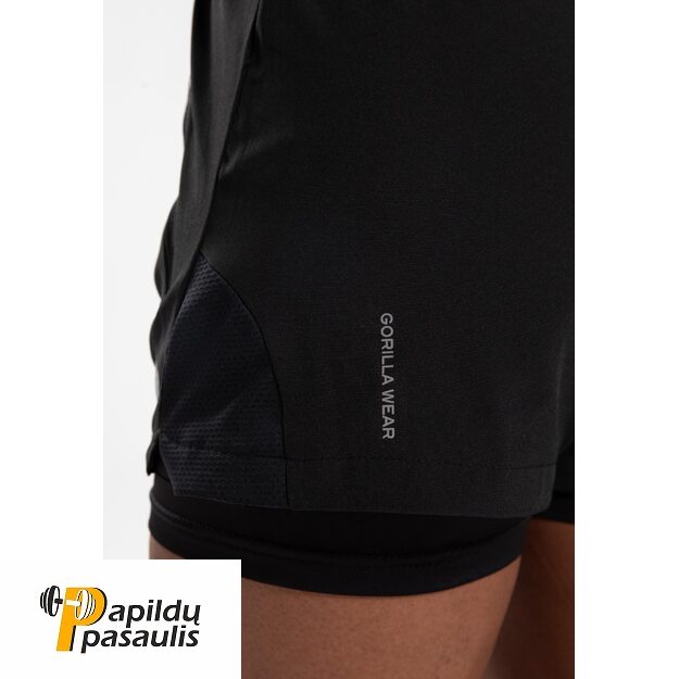 Gorilla Wear Katy 2-In-1 Shorts - Black