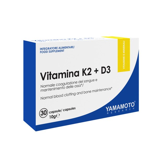 Yamamoto Nutrition Vitaminai K2 + D3 MenaQ7 30 kaps.