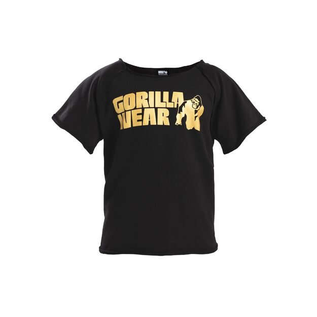 Gorilla Wear Classic Workout Top - Black/Gold