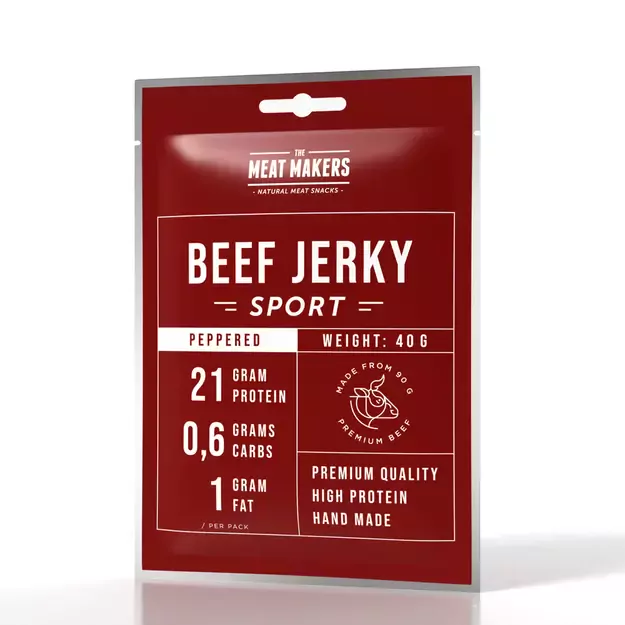 BEEF JERKY SPORT PEPPERED 40g