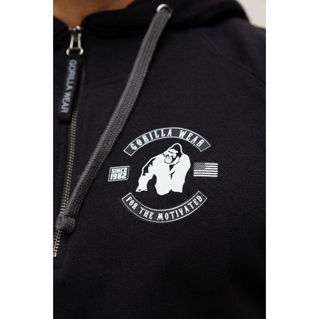 Gorilla Wear Huntley Sleeveless Hoodie Black