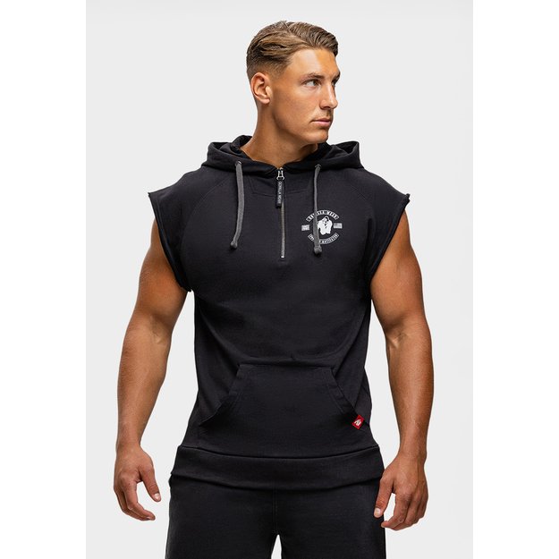 Gorilla Wear Huntley Sleeveless Hoodie Black