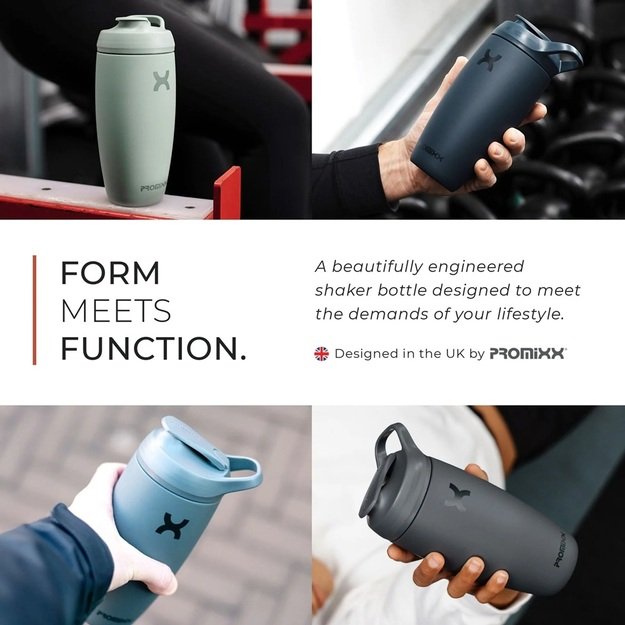 Promixx Pursuit Insulated Stainless Steel Shaker 550ml Graphite
