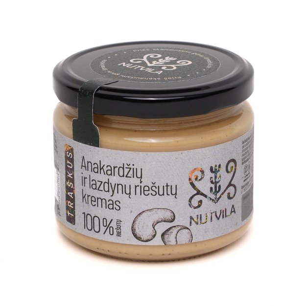 Nutvila lazdynų ir anakardžių riešutų kremas 300g
