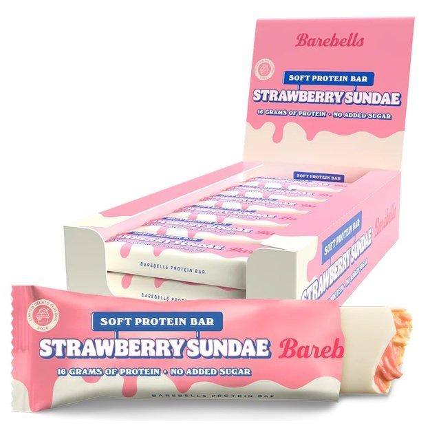 Barebells Protein Bar 55g x12 vnt  Strawberry Sundae