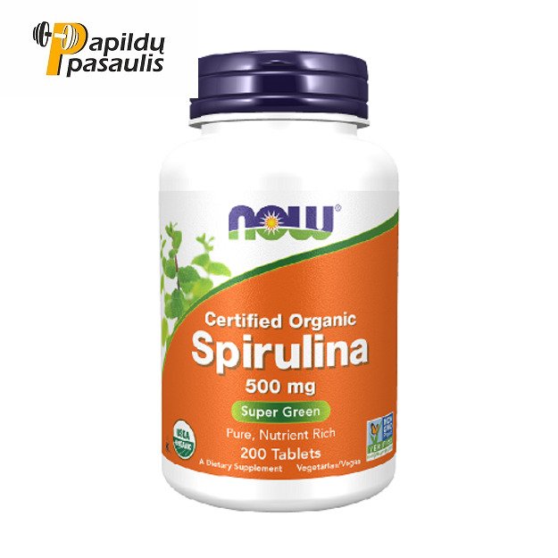 NOW Organic Spirulina 500mg 200 Tabl.