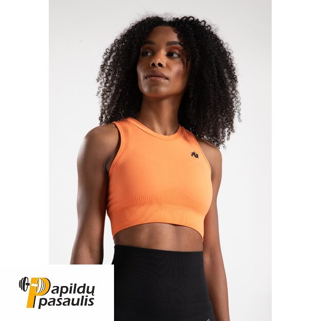 Gorilla Wear Olivia Seamless Crop Top - Peach