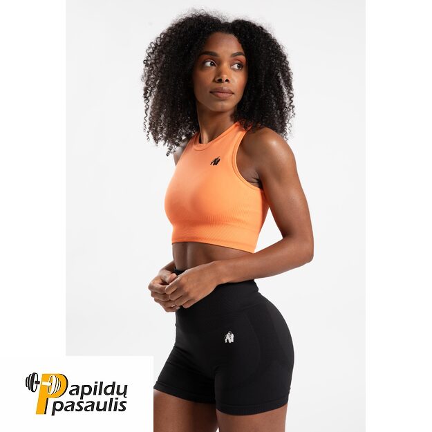 Gorilla Wear Olivia Seamless Crop Top - Peach