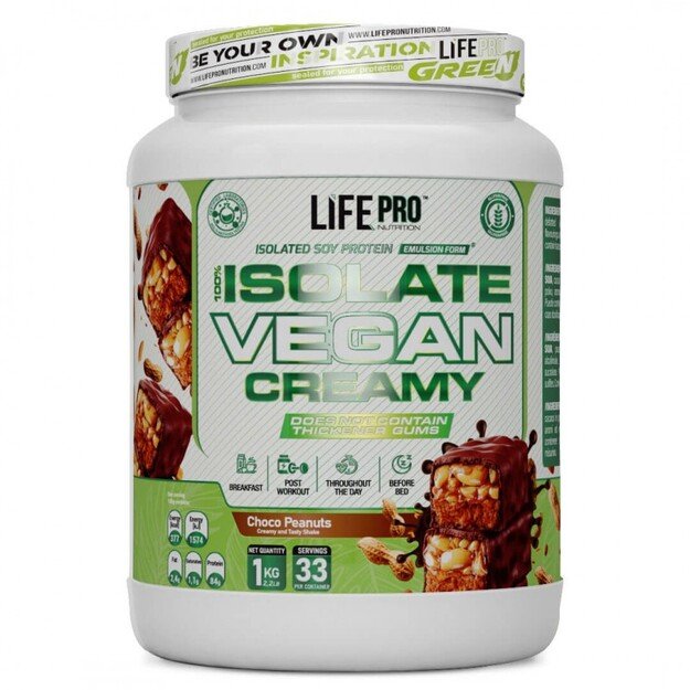 Life Pro Isolate Vegan Creamy 1000g Salted Caramel & Peanuts