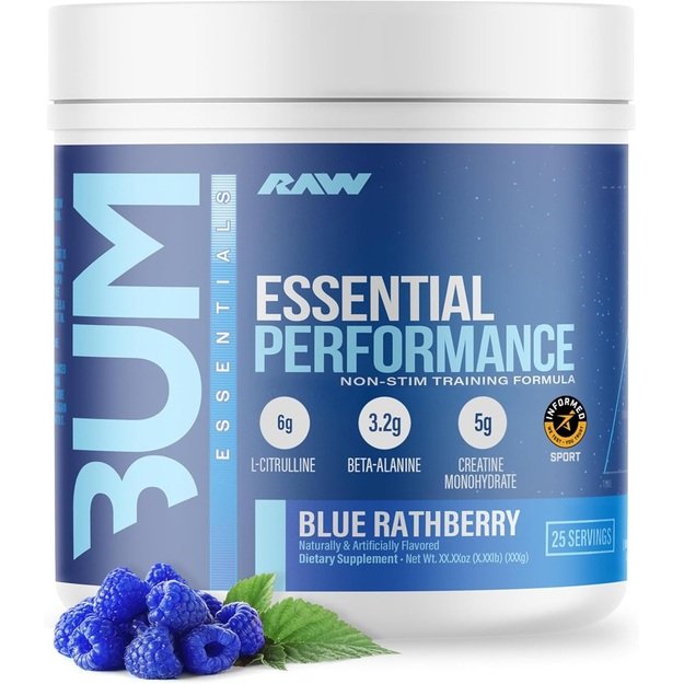 Raw Nutrition CBum Essential Performance 618 g (be kofeino)