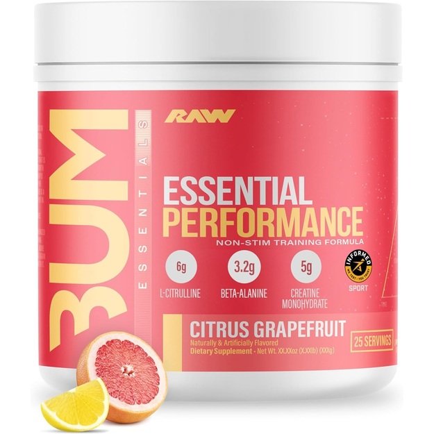 Raw Nutrition CBum Essential Performance 618 g (be kofeino)