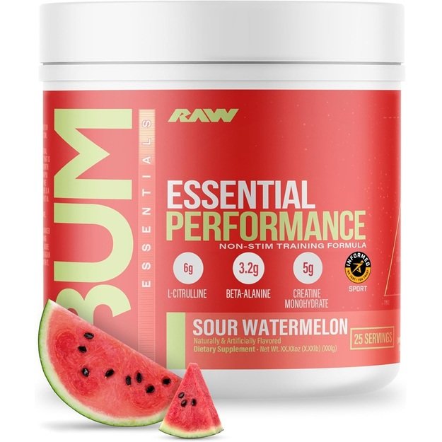 Raw Nutrition CBum Essential Performance 618 g (be kofeino)