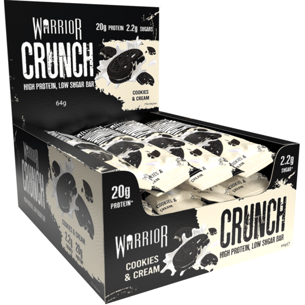 Warrior Crunch Bar 64g x12 vnt Cokies and Cream