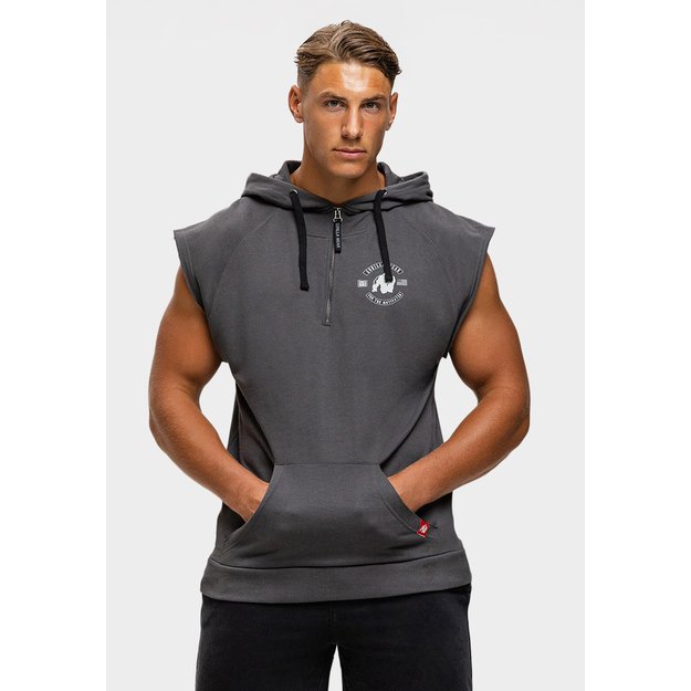 Gorilla Wear Huntley Sleeveless Hoodie Dark grey